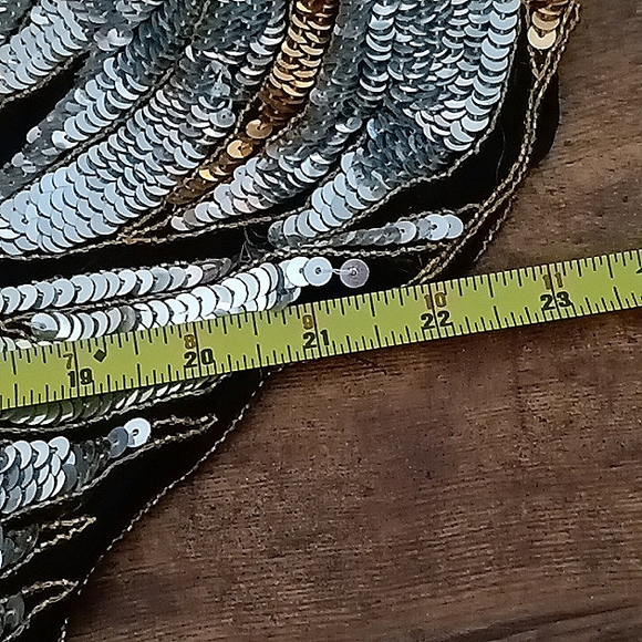 💖Vintage  70'-80's sequin beaded cocktail  Butterfly top blouse- FINAL PRICE.💖 - Picture 5 of 6